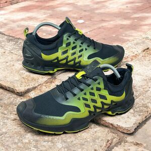 ECCO Biom AEX Trainer Mens 10-10.5 Black Lime Punch Mesh Athletic Sneaker Shoes